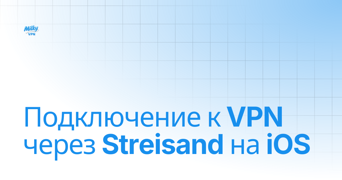 Подключение к VPN через Streisand на iOS | MilkyVPN Docs